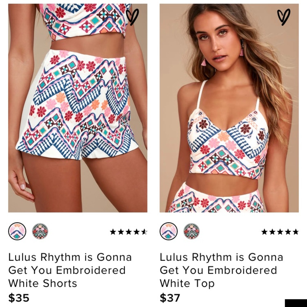 Lulus two piece outfit